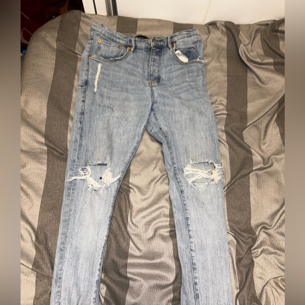 Purple jeans